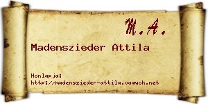 Madenszieder Attila névjegykártya